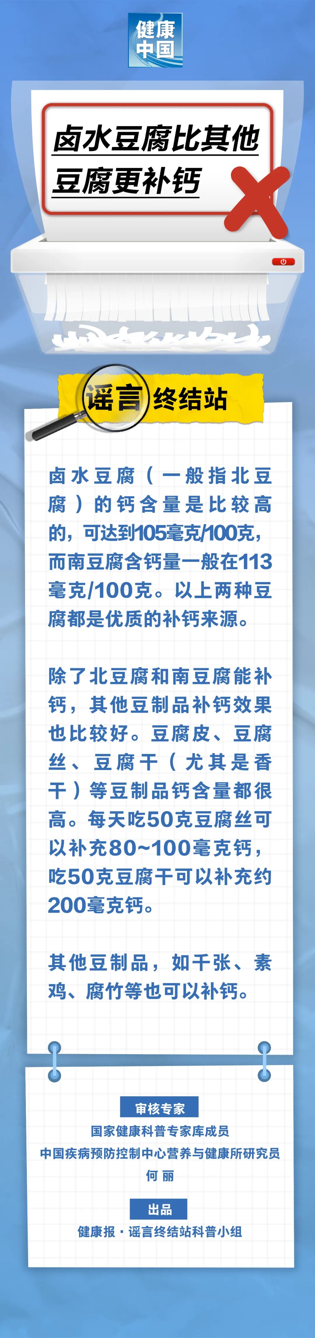 卤水豆腐比其他豆腐更补钙……是真是假？| 谣言终结站