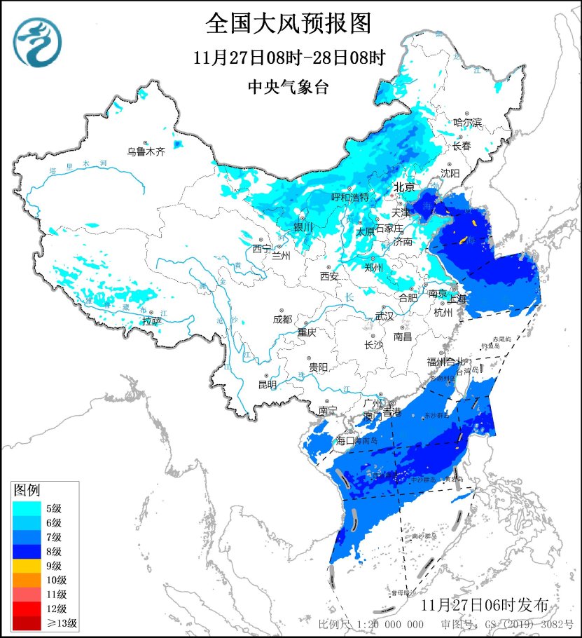 冷空气继续影响我国中东部地区