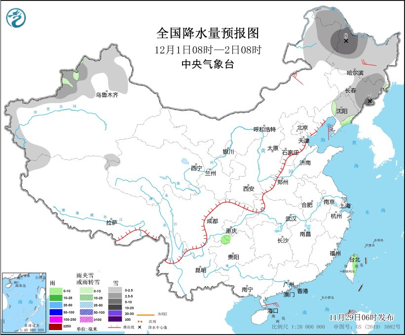 我国大部无明显降水气温回升 我国陆地和近海大风趋于减弱