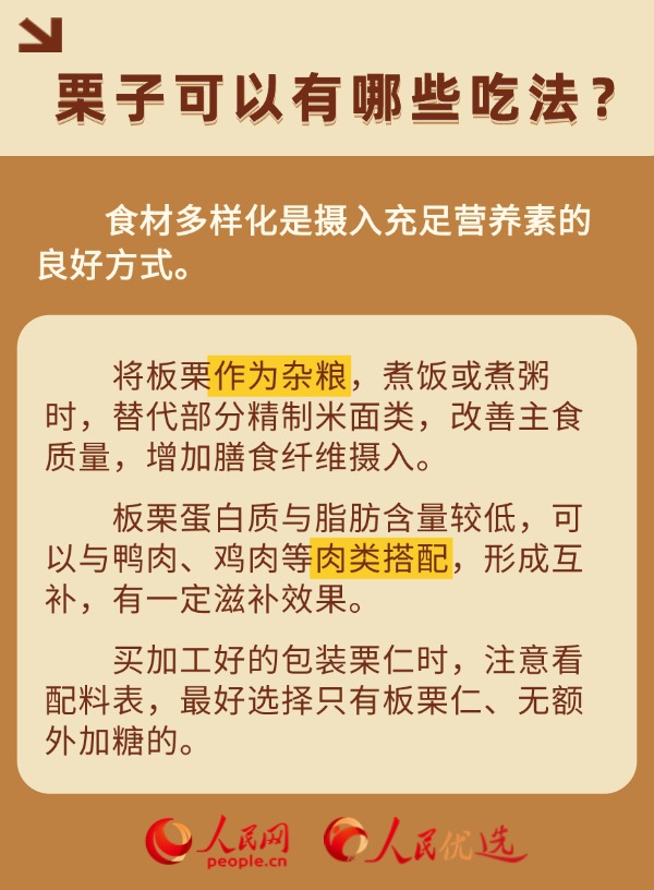 常吃栗子好处多 一天最多吃几颗？