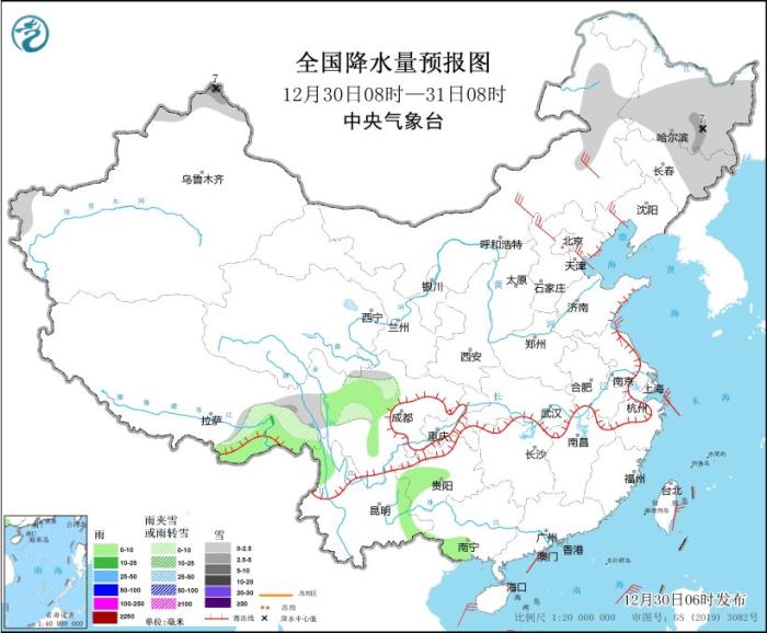 内蒙古及南部海区有大风 新疆北部和黑龙江等地有降雪