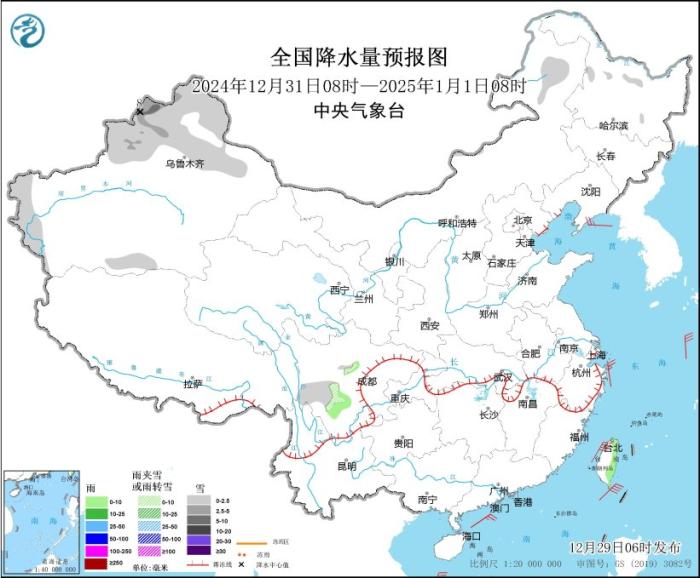 内蒙古及南部海区有大风 青藏高原有明显降雪