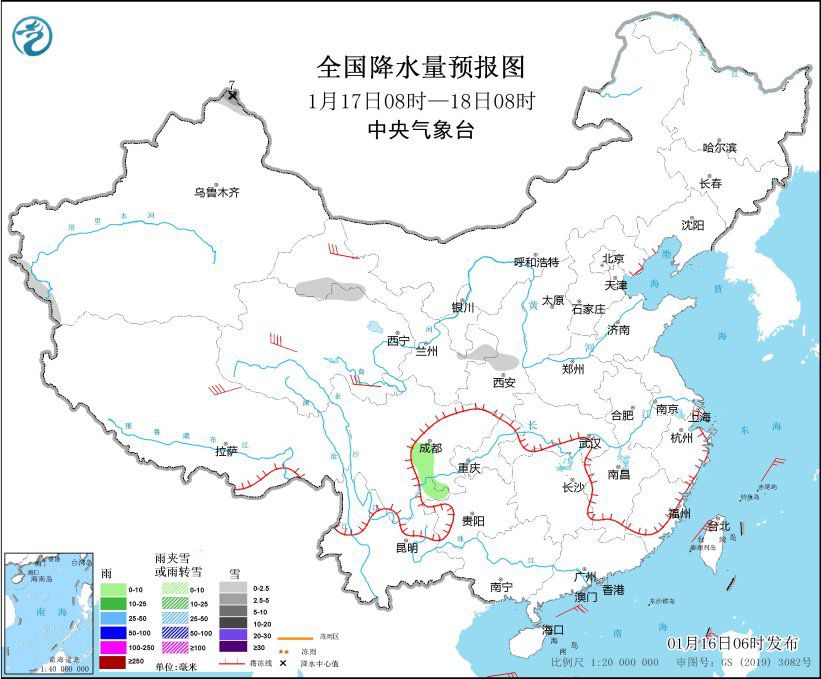 东部南部海域有大风 全国大部地区降水稀少