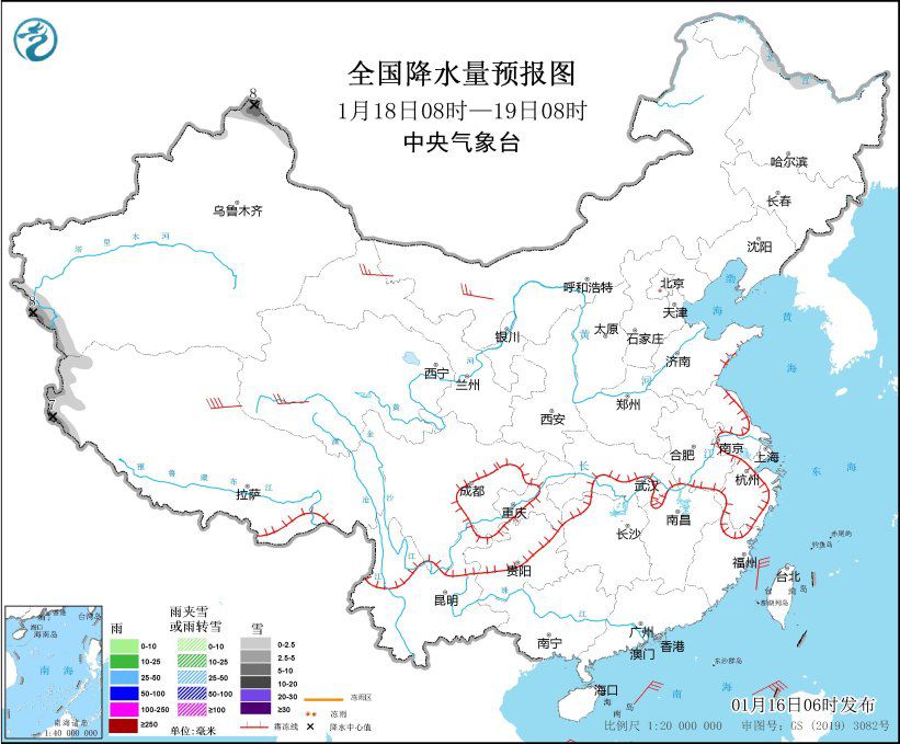 东部南部海域有大风 全国大部地区降水稀少