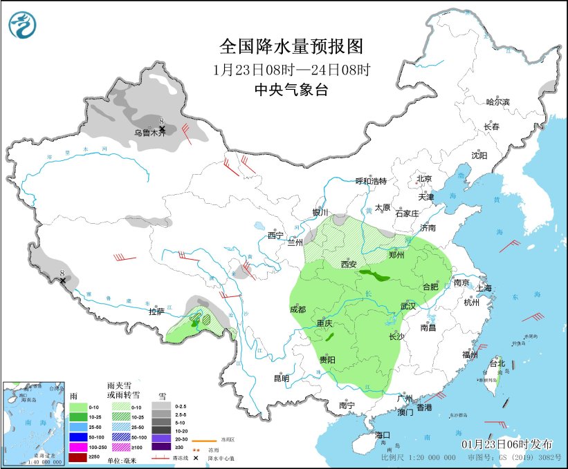 寒潮雨雪将影响我国大部