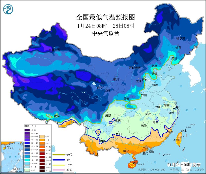 寒潮雨雪继续影响我国大部 琼州海峡将有大雾天气