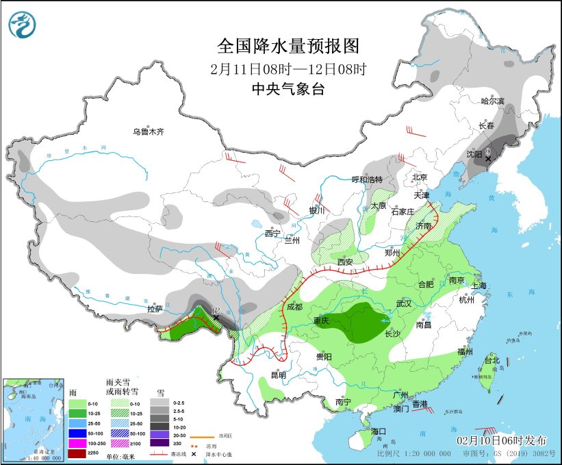 10日起新一股冷空气影响我国 中东部有大范围弱降水