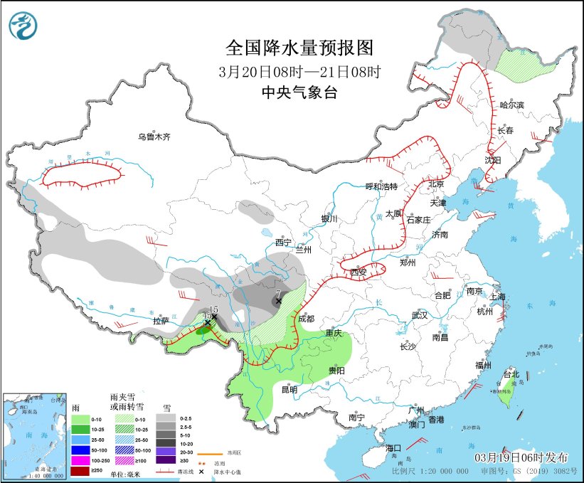 高原东部西南地区多雨雪