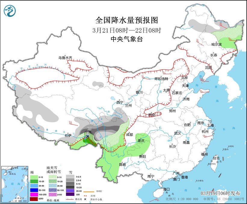 高原东部西南地区多雨雪