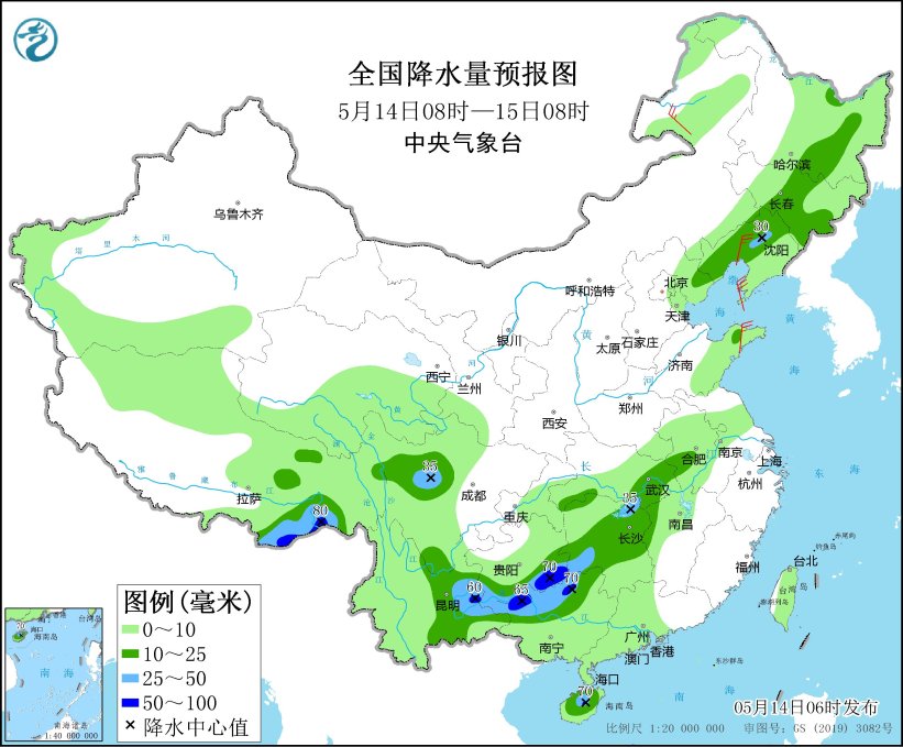 南方地区多降水 华北黄淮部分地区有高温天气发展