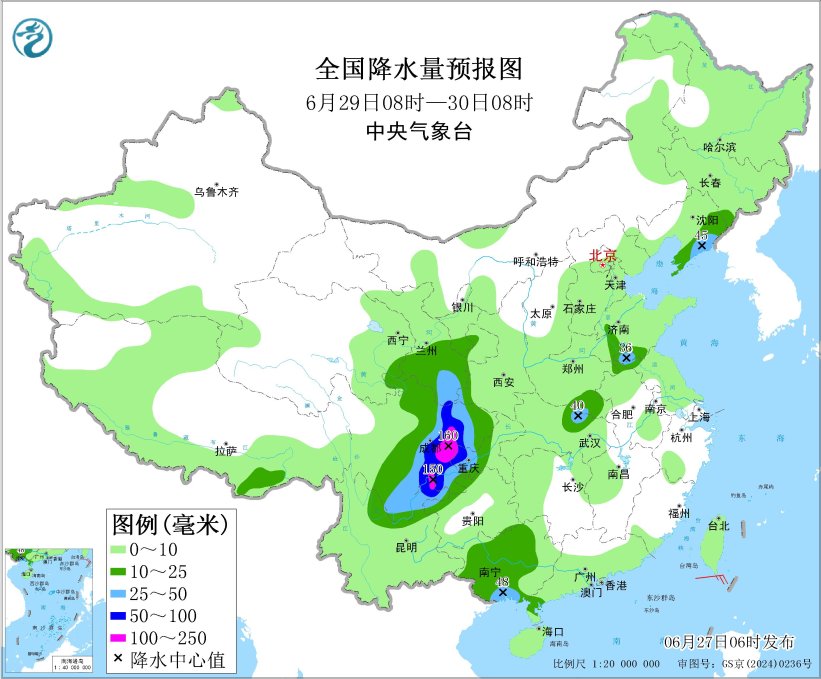 广西云南贵州等地有较强降水 黄淮江汉四川盆地等地将有较强降水