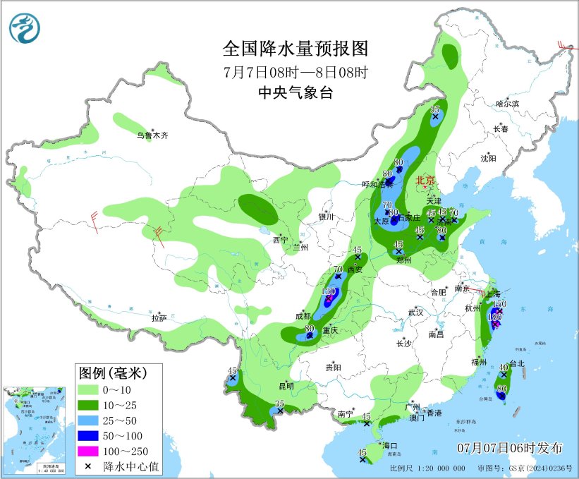 西北地区东部华北四川盆地等地多降雨“丹娜丝”将给东南沿海带来风雨天气 黄淮江淮江南等地将有持续性高温