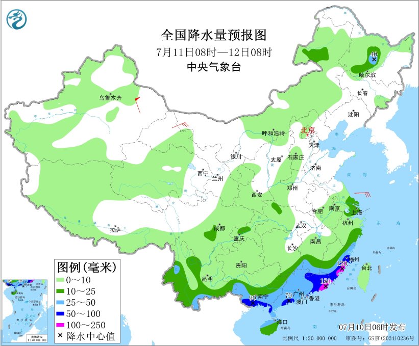 福建广东广西等地有强降雨 华北四川盆地等地有分散性强降雨