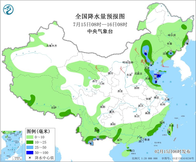黄淮江汉陕西等地有持续性高温天气 华北东北地区等地多雷阵雨