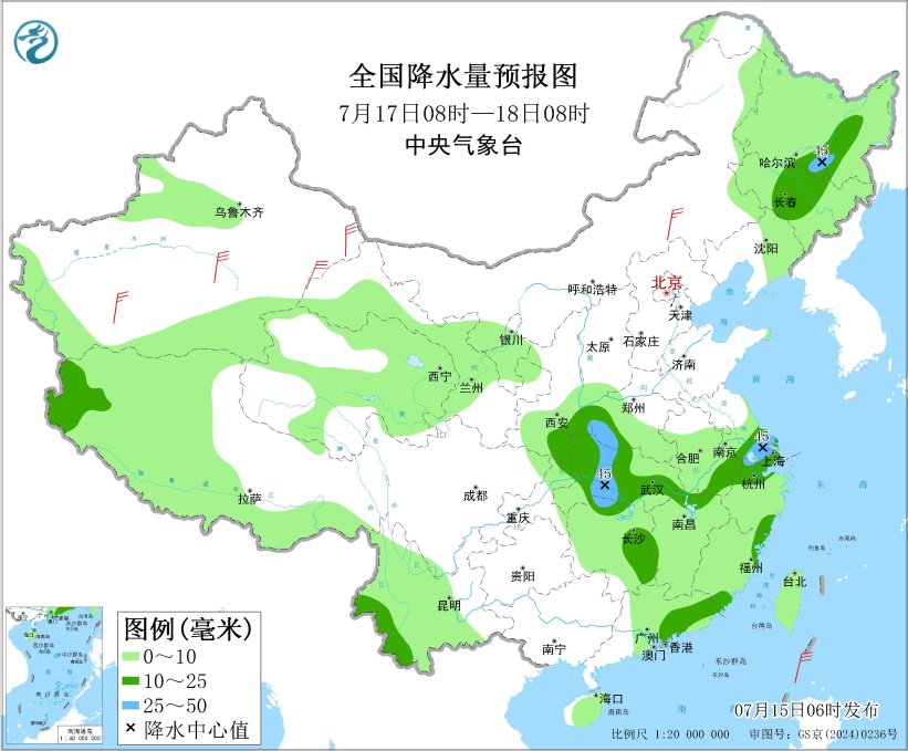 黄淮江汉陕西等地有持续性高温天气 华北东北地区等地多雷阵雨
