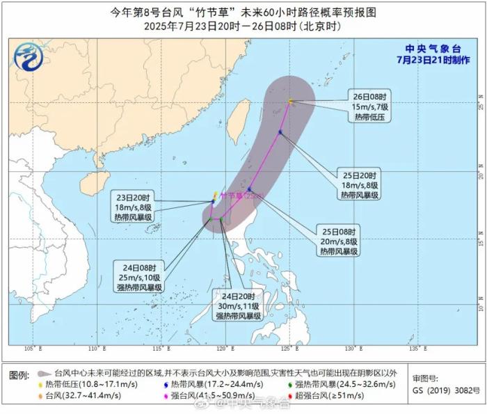 第8号台风“竹节草”生成，将出现“双台共舞”