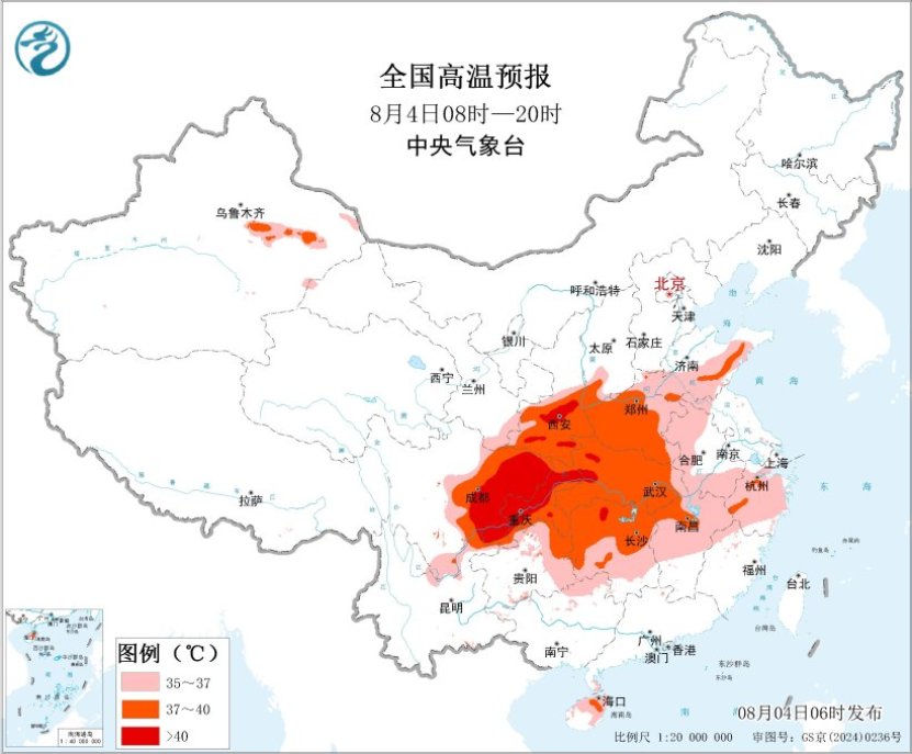 西北地区华北华南等地有强降雨 陕西关中四川盆地等地有高温天气