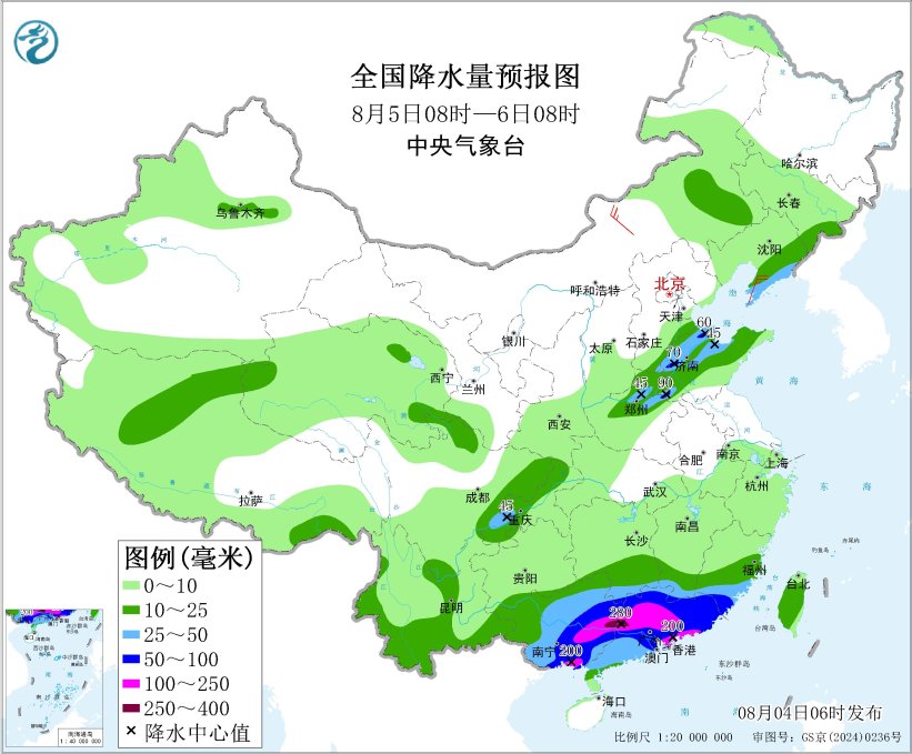 西北地区华北华南等地有强降雨 陕西关中四川盆地等地有高温天气