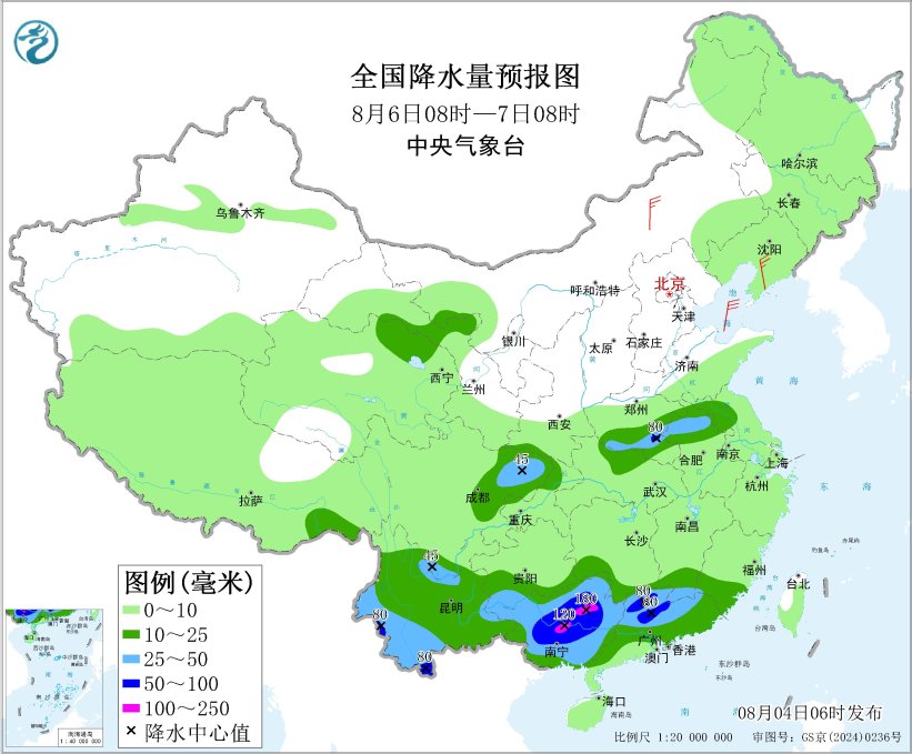 西北地区华北华南等地有强降雨 陕西关中四川盆地等地有高温天气