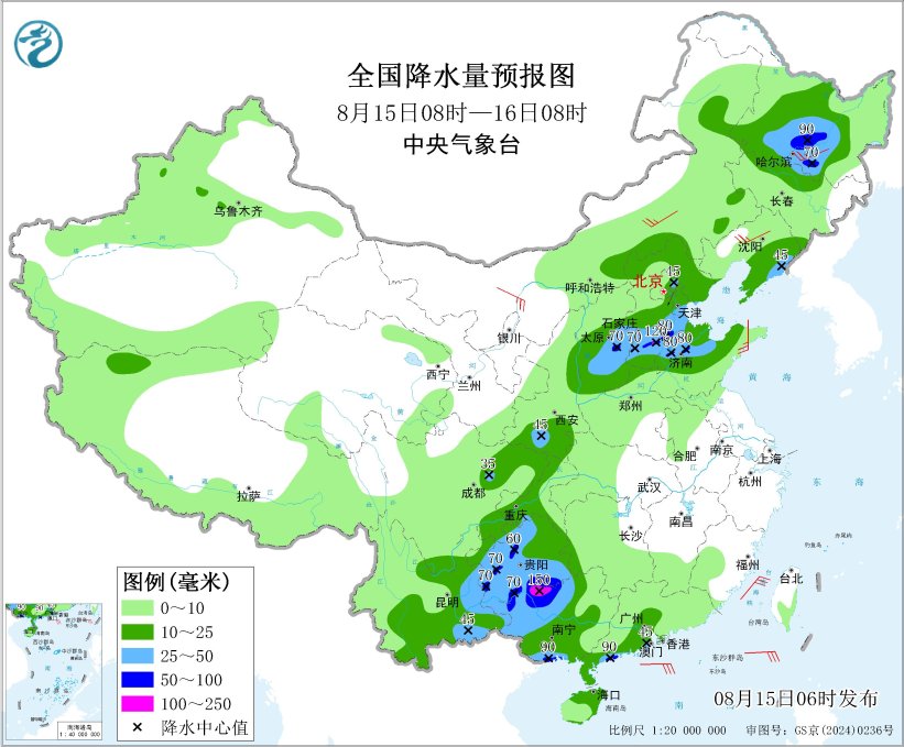 广西贵州四川重庆等地有较强降雨 东北地区华北等地多雷阵雨天气