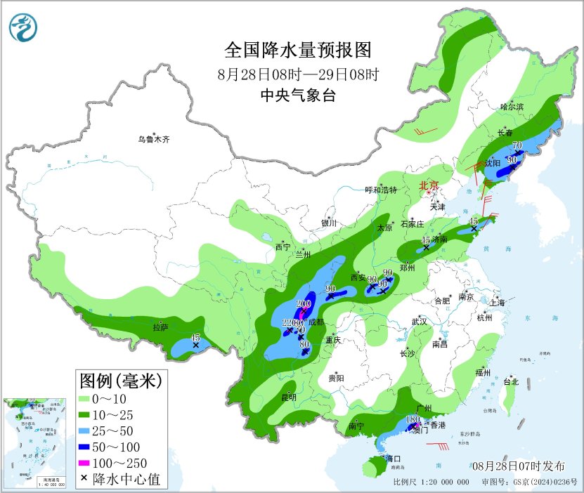 四川辽宁等地有较强降水 江汉江南等地有持续性高温