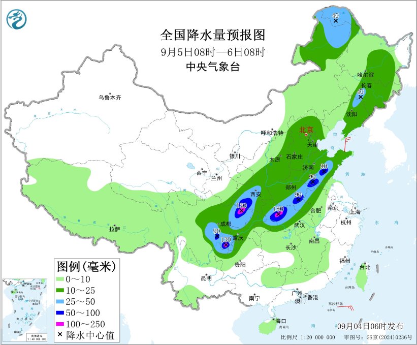 四川陕西河南湖北等地有较强降水 新疆内蒙古甘肃等地有大风