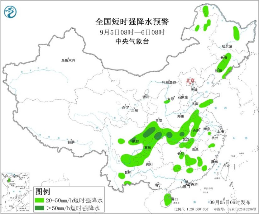 四川陕西河南湖北等地有较强降水和对流天气