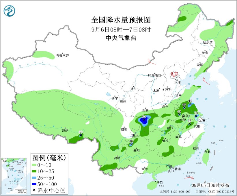 四川陕西河南湖北等地有较强降水和对流天气