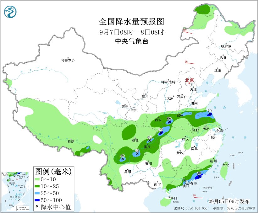四川陕西河南湖北等地有较强降水和对流天气