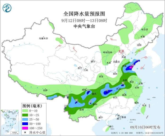 中央气象台：西北地区东部四川盆地黄淮等地有较强降水