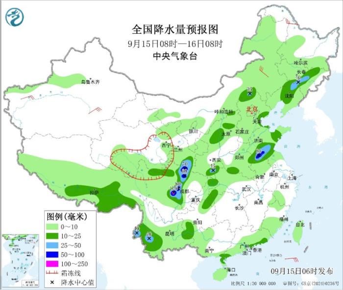 四川陕西河南山东等地有较强降雨 北方大部地区气温将有所下滑