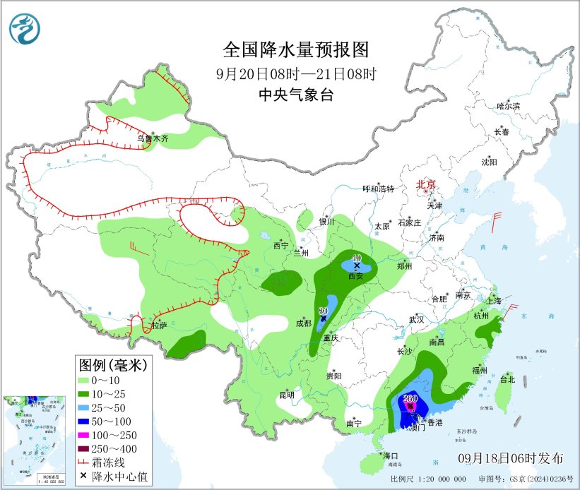 华西地区有持续性强降水 华南地区有较强风雨天气