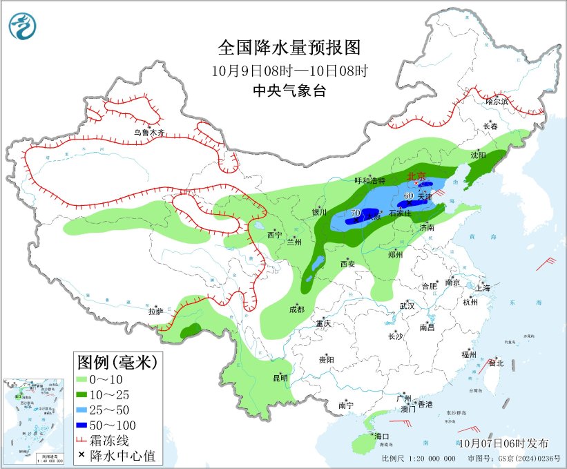 广西云南等地仍有较强降雨 西北地区东部华北等地多降雨