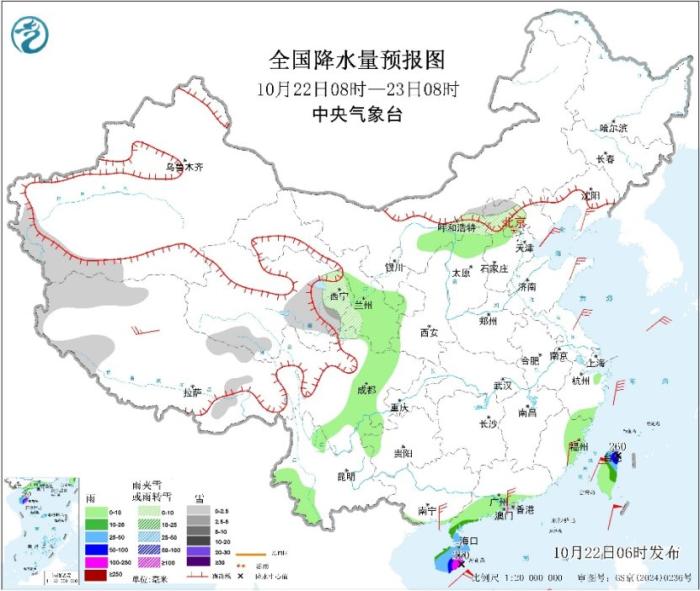 我国东部和南部海域风力较大 青藏高原东部将有降雪