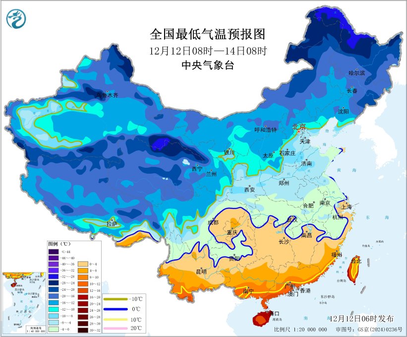 寒潮继续影响我国大部地区 华北黄淮将有明显雨雪过程
