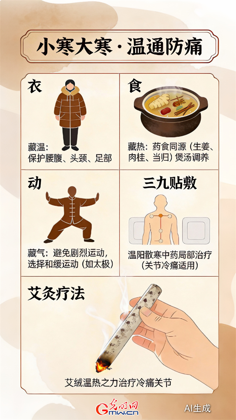 小寒大寒防关节冷痛 中医：保暖+温养是关键