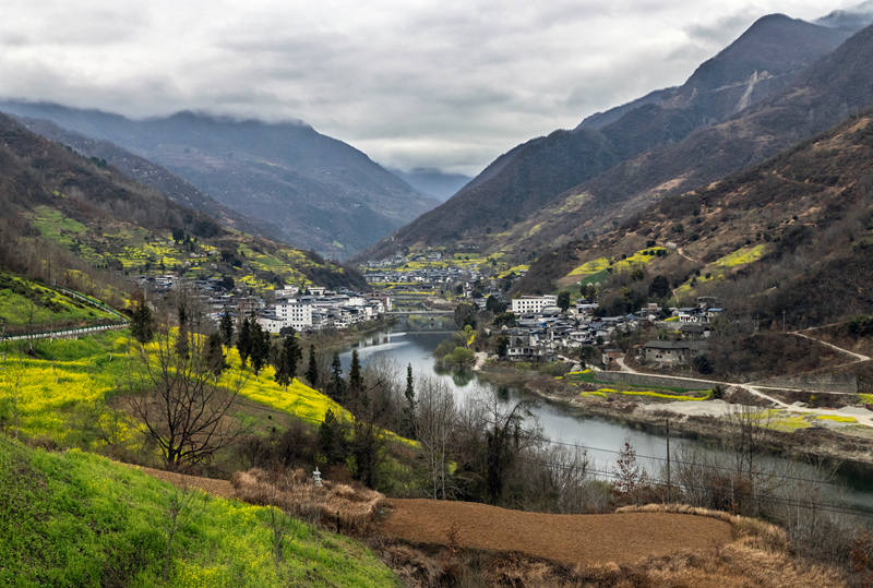 【新春走基层】甘肃文县范坝镇让水河畔春景 【新春走基层】甘肃文县范坝镇让水河畔春景