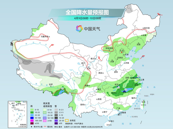 今夜起强降雨区将北抬至长江中下游 华南高温冒头需防暑