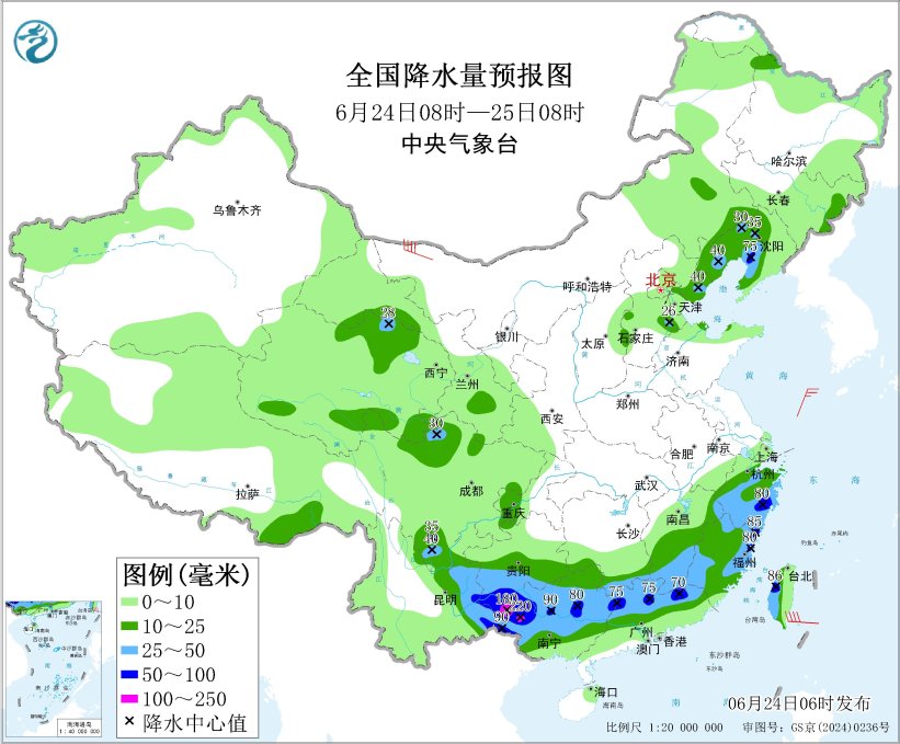 广西贵州至江南地区仍有较强降雨 内蒙古华北东北地区多雷阵雨