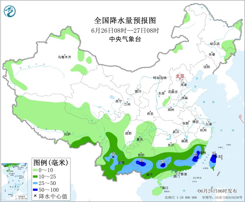 广西贵州至江南地区仍有较强降雨 内蒙古华北东北地区多雷阵雨