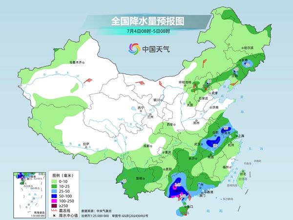 长江中下游强降雨持续华南雨势将增强 北方多地暑热持续发展
