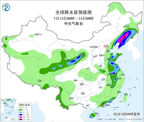 今明两天辽宁吉林等地有强降雨谨防暴雨次生灾害