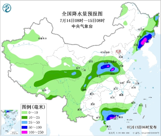 今明两天辽宁吉林等地有强降雨谨防暴雨次生灾害