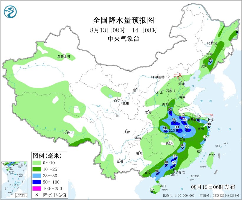 豫鄂浙皖苏冀等地有强降雨