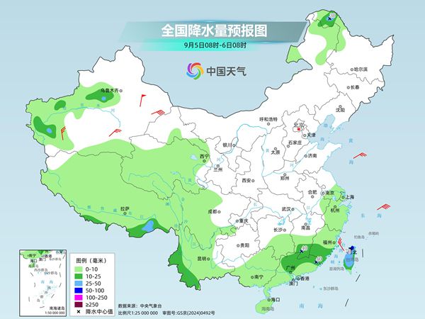 “沙德尔”残涡继续影响福建等地 北方降雨发展气温将下降