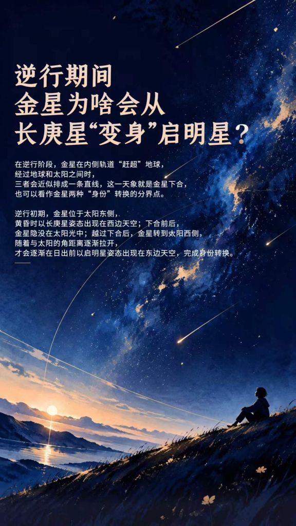 金星即将开启“身份切换”期 长庚星变启明星