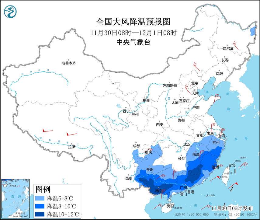 长江以南地区仍有降温 江南西部等地有雨雪天气