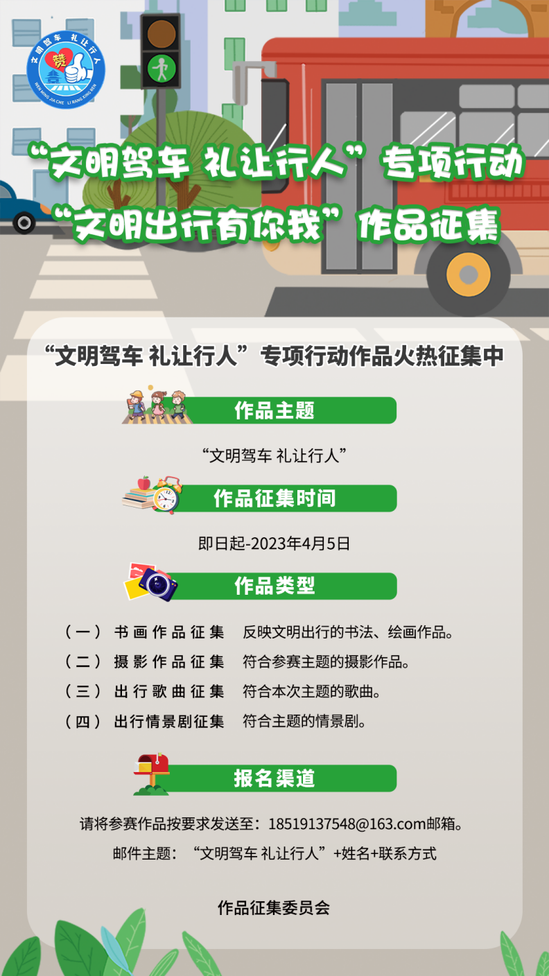“文明驾车 礼让行人”专项行动作品火热征集中