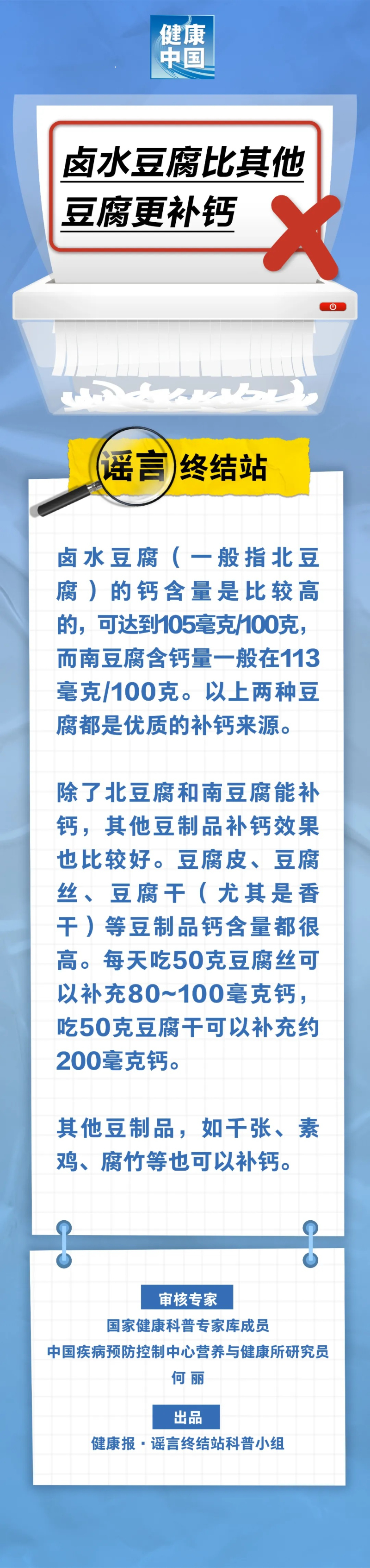 卤水豆腐比其他豆腐更补钙……是真是假？丨谣言终结站