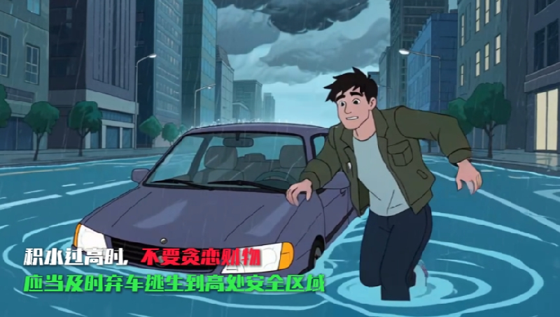 AI动画丨暴雨洪涝来袭，该如何自救求生
